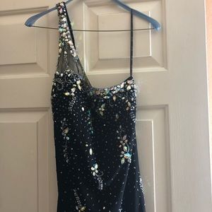 One shoulder long dress